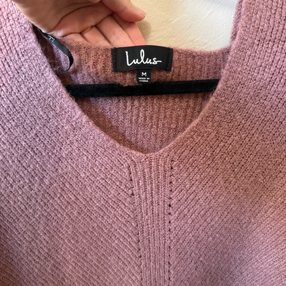 Lulu's Dusty Rose Off-the-Shoulder Sweater - Picture 7 of 9